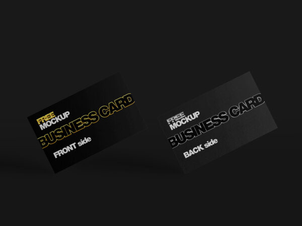 Black Business Cards Mockup Bundle