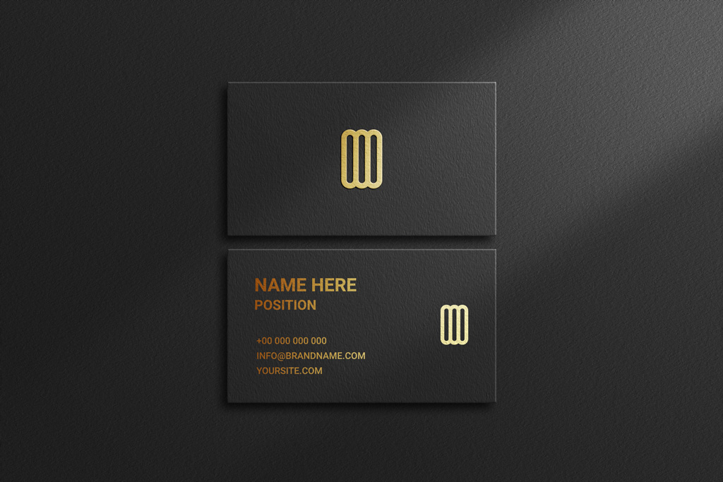 Dark and textured Business Card Mockup